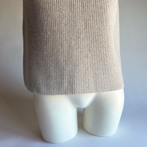 New Wilfred Aritzia Mock Neck Grey 100% Wool Sleeveless Sweater Size M - Picture 3 of 12